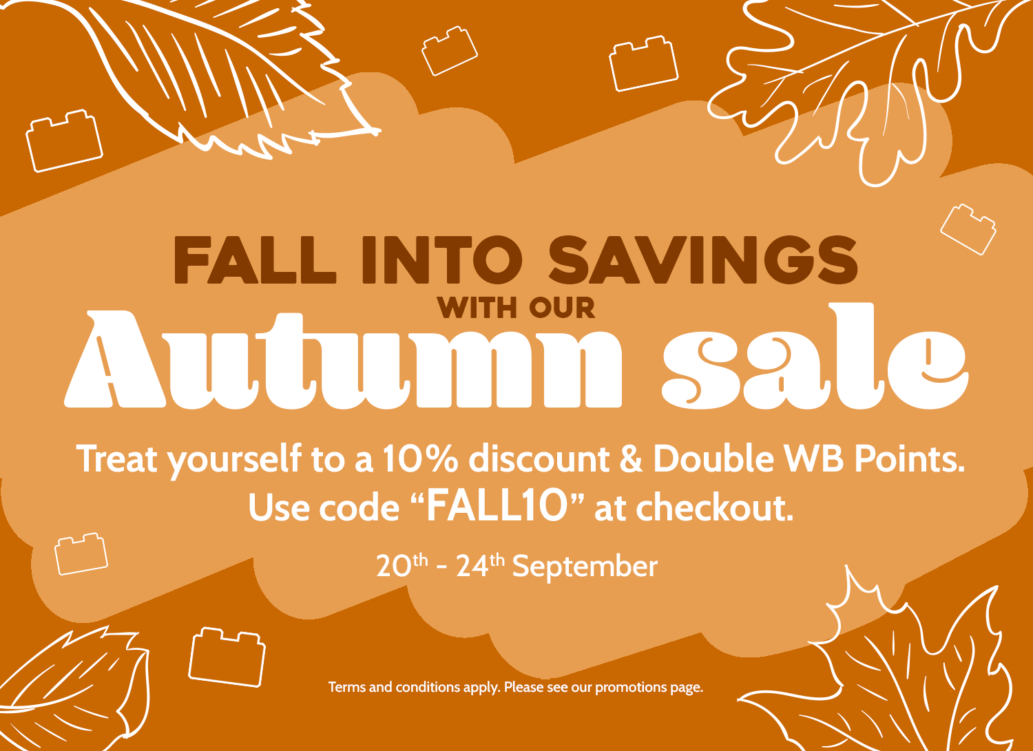 September Double Points + 10% Off Fall Event