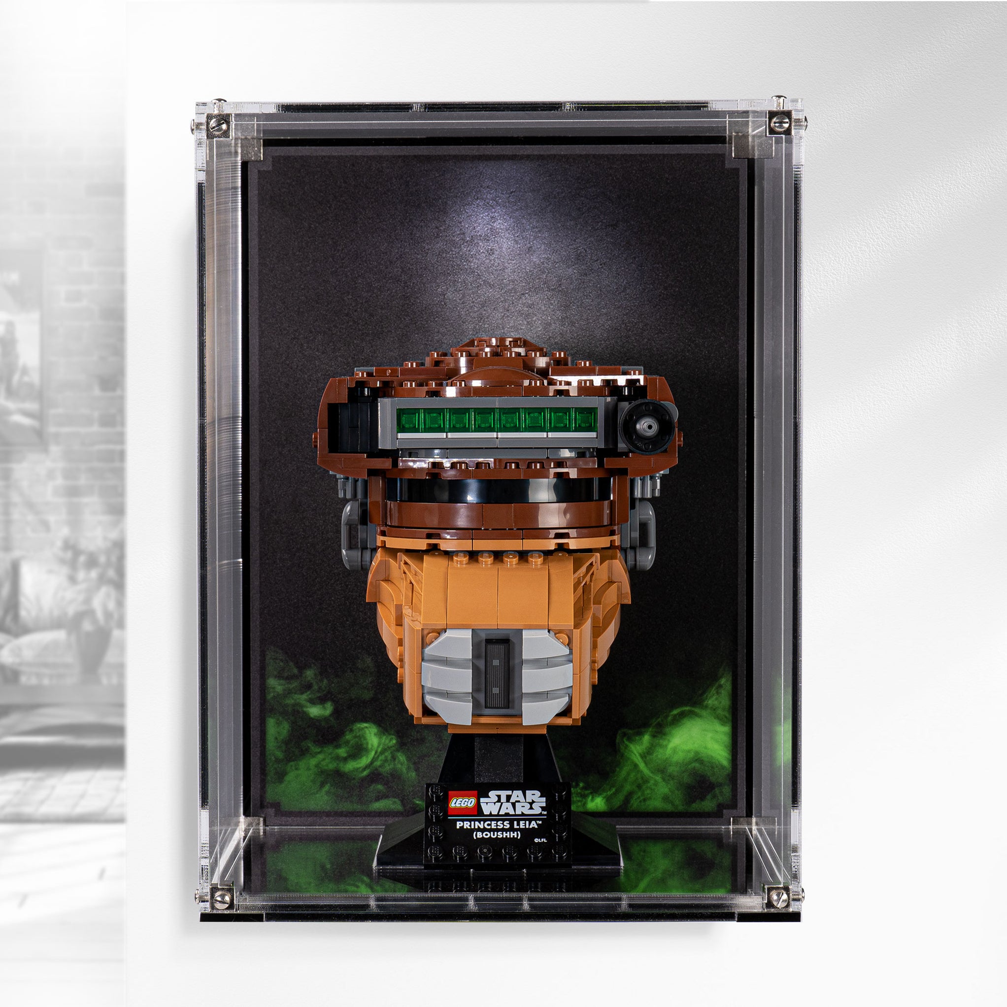 Wall Mounted Display Case For Lego® Star Wars Princess Leia Boushh Hel 