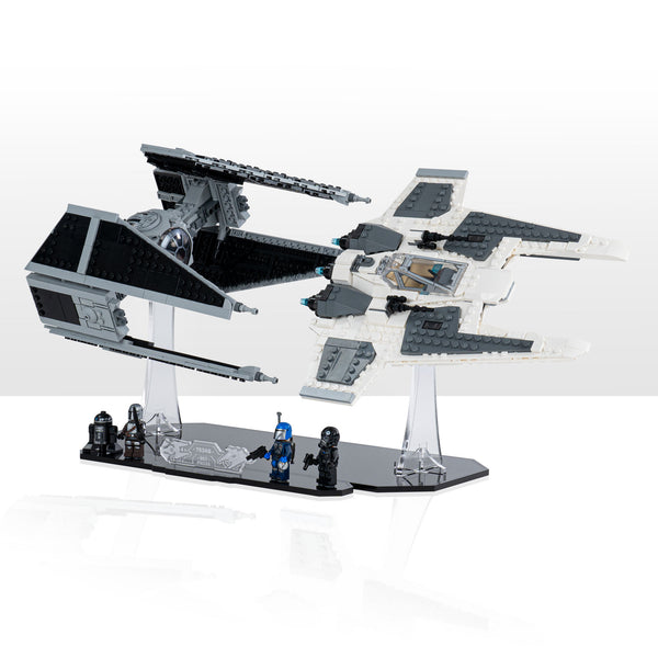Display stand for LEGO® Star Wars Mandalorian Fang Fighter vs 