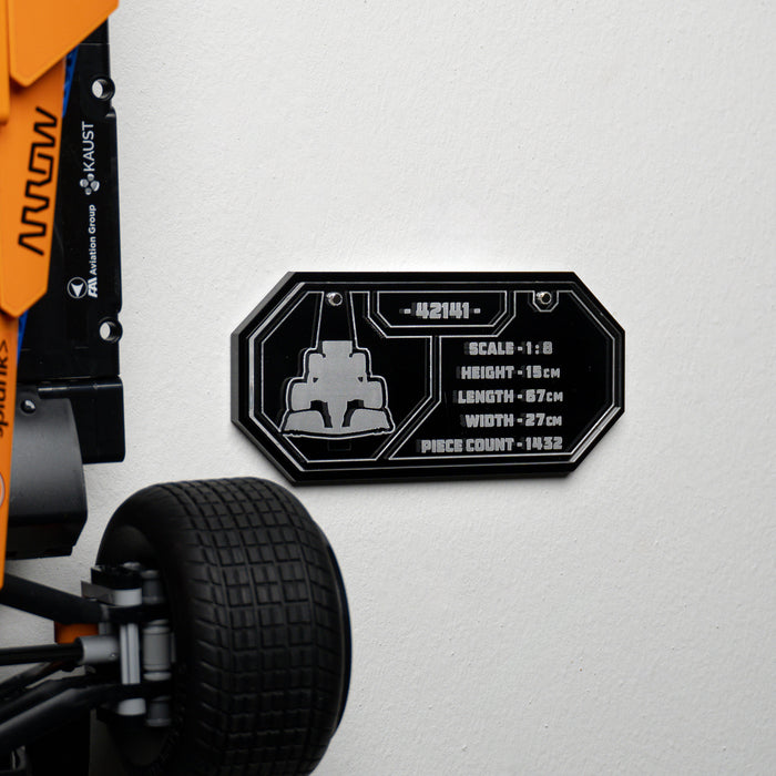 Wall Mounted Display Stand for LEGO® Technic™ McLaren Formula 1™ Race Car (42141)