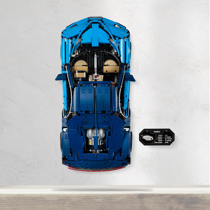 Wall Mounted Display Stand for LEGO® Technic™ Bugatti Chiron (42083)