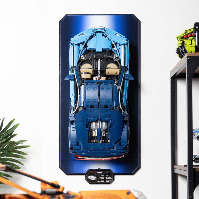 Wall Mounted Display Stand for LEGO® Technic™ Bugatti Chiron (42083)