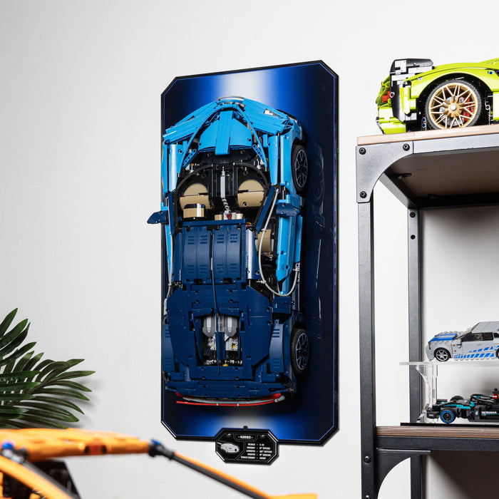 Wall Mounted Display Stand for LEGO® Technic™ Bugatti Chiron (42083)