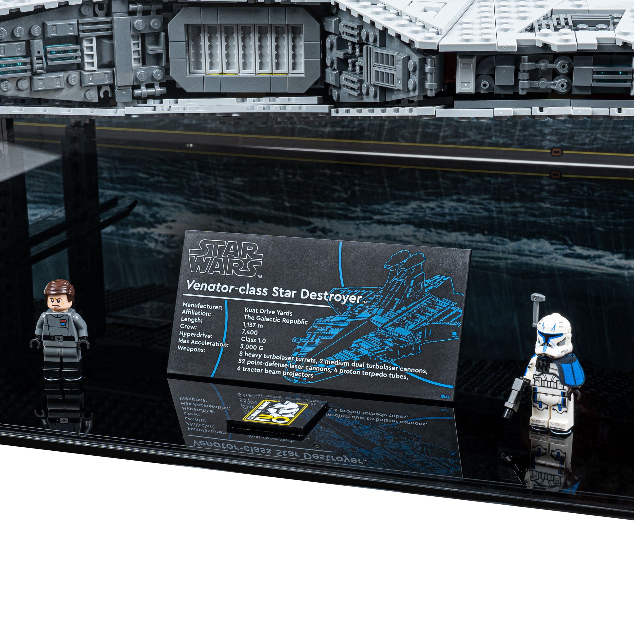 Display case for LEGO® Star Wars™ Venator-Class Republic Attack Cruise ...