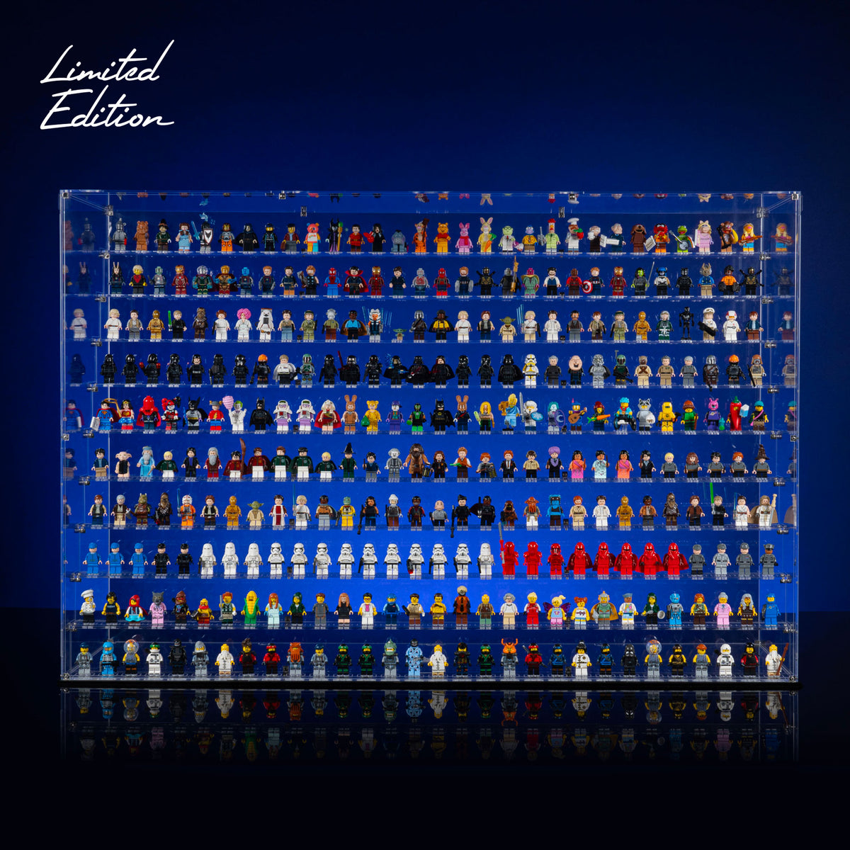 limited edition display case for 300 lego minifigures