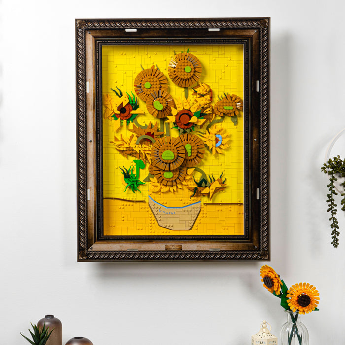 Wall Mounted Display Case for LEGO® Art: Vincent van Gogh - Sunflowers (31215)