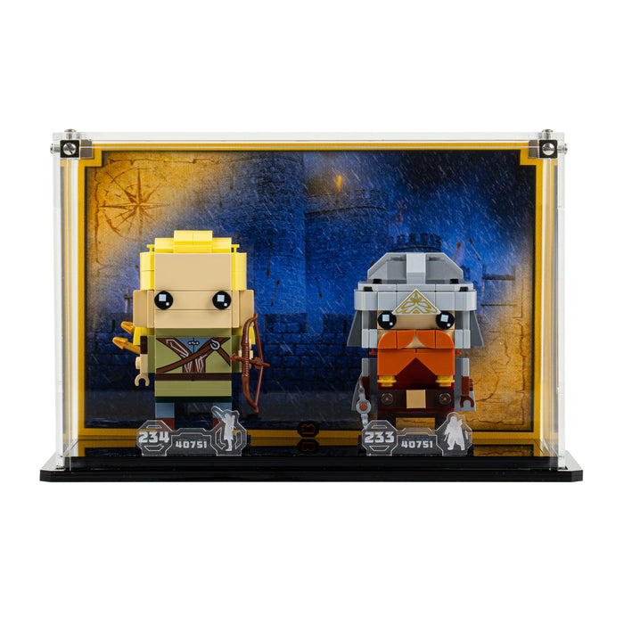 Display Case for LEGO® BrickHeadz Legolas & Gimli (40751)