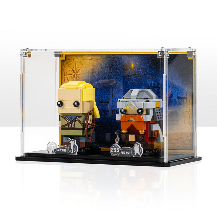 Display Case for LEGO® BrickHeadz Legolas & Gimli (40751)