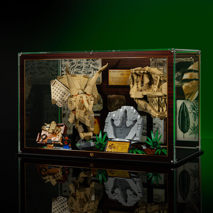 Limited Edition Display Case for LEGO® Jurassic World: Dinosaur Fossils Triceratops Skull and T.Rex Skull (76969, 76964)