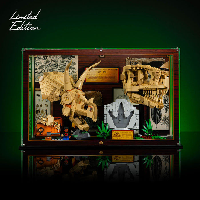 Limited Edition Display Case for LEGO® Jurassic World: Dinosaur Fossils Triceratops Skull and T.Rex Skull (76969, 76964)