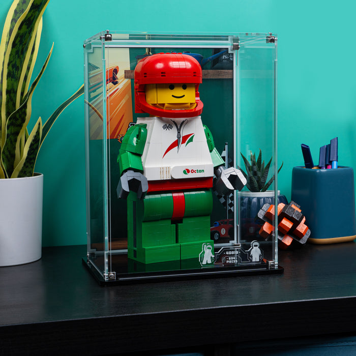 Display Case for LEGO® Up-Scaled Racing Driver Minifigure (40819)