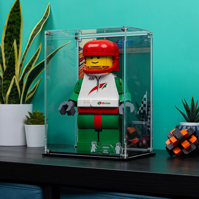 Display Case for LEGO® Up-Scaled Racing Driver Minifigure (40819)
