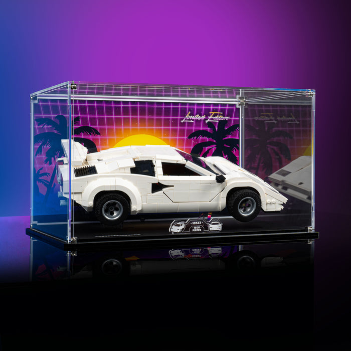 Limited Edition Display Case for LEGO® Icons Lamborghini Countach 5000 Quattrovalvole (10337)