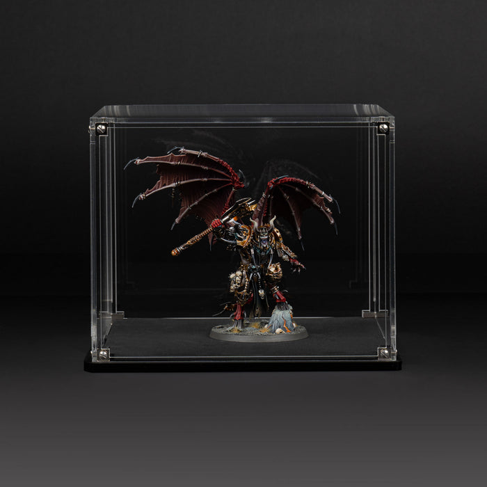 Oversized Miniature Display case for Warhammer with Clear Background