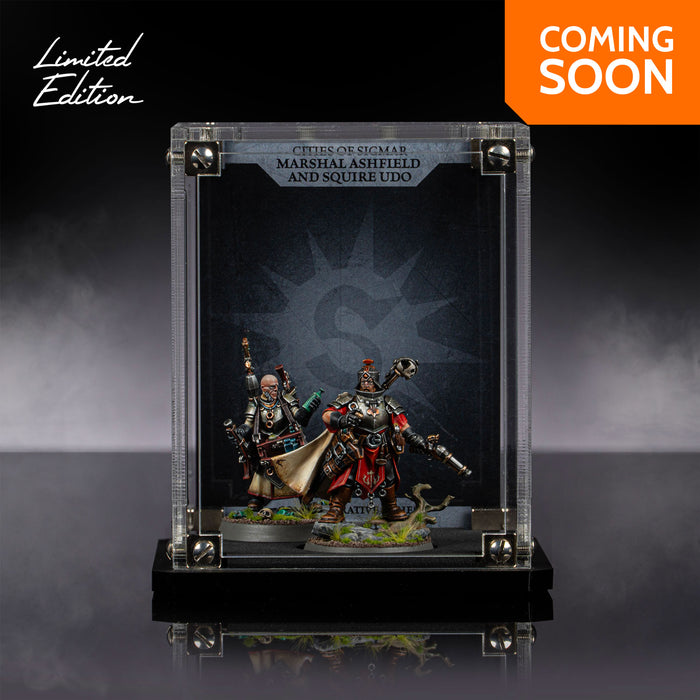 Limited Edition Display Case for Warhammer+ Cities Of Sigmar - Marshall Ashfield And Squire Udo