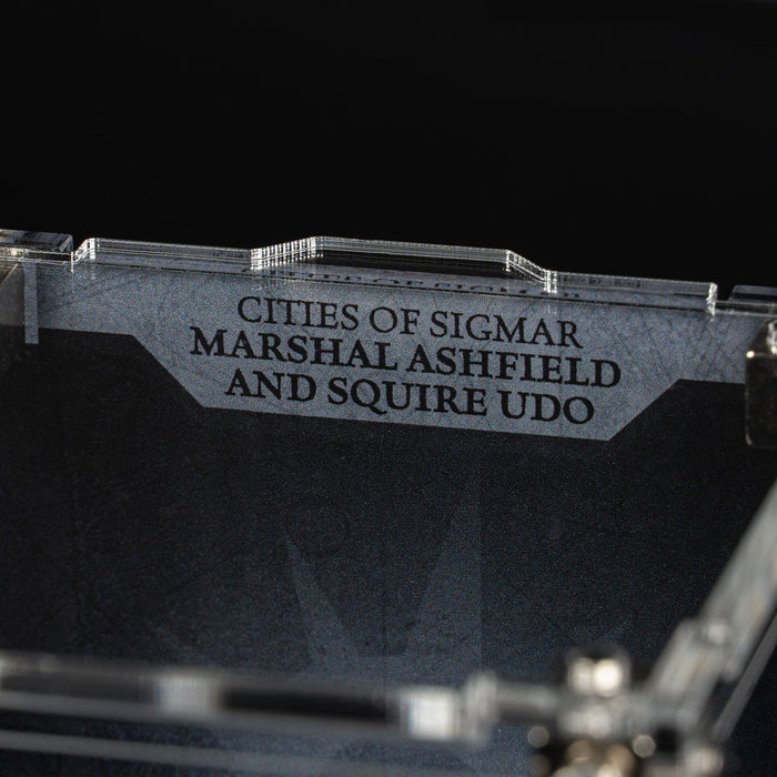 Limited Edition Display Case for Warhammer+ Cities Of Sigmar - Marshall Ashfield And Squire Udo