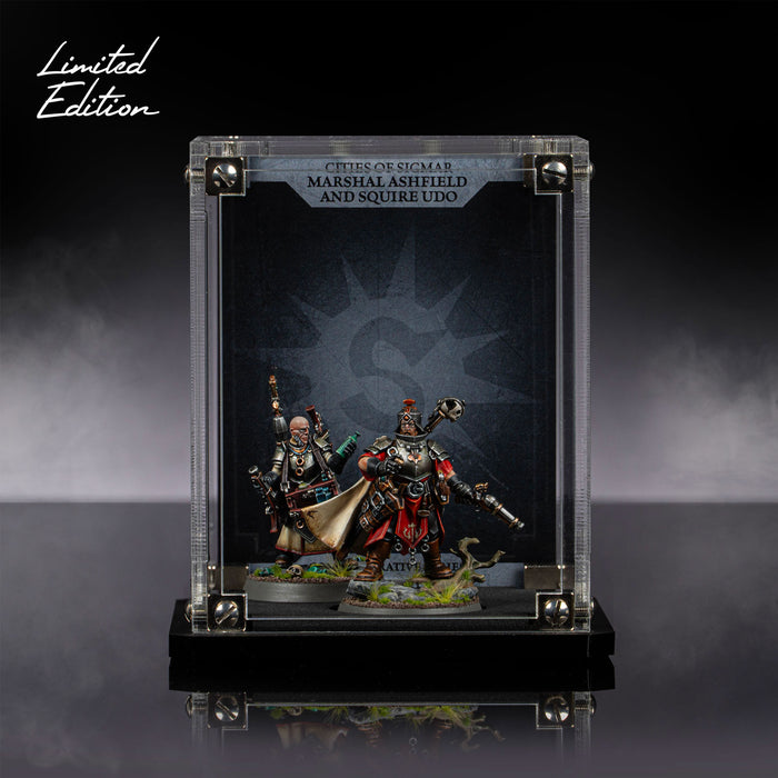 Limited Edition Display Case for Warhammer+ Cities Of Sigmar - Marshall Ashfield And Squire Udo