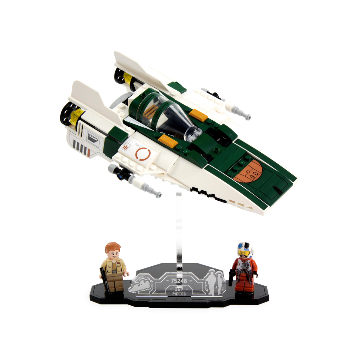 Display stand for LEGO® Star Wars™ Resistance A-Wing (75248) — Wicked Brick