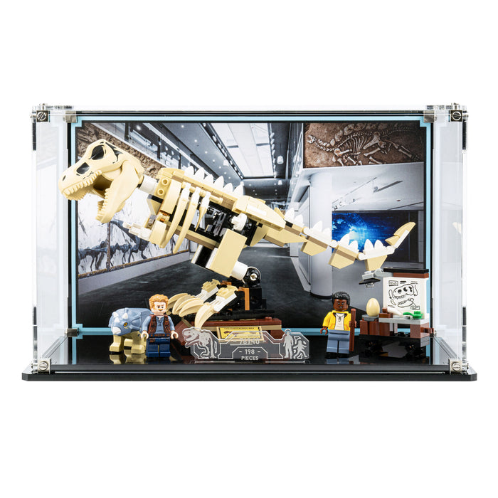 Display case for LEGO® T. rex Dinosaur Fossil Exhibition (76940)
