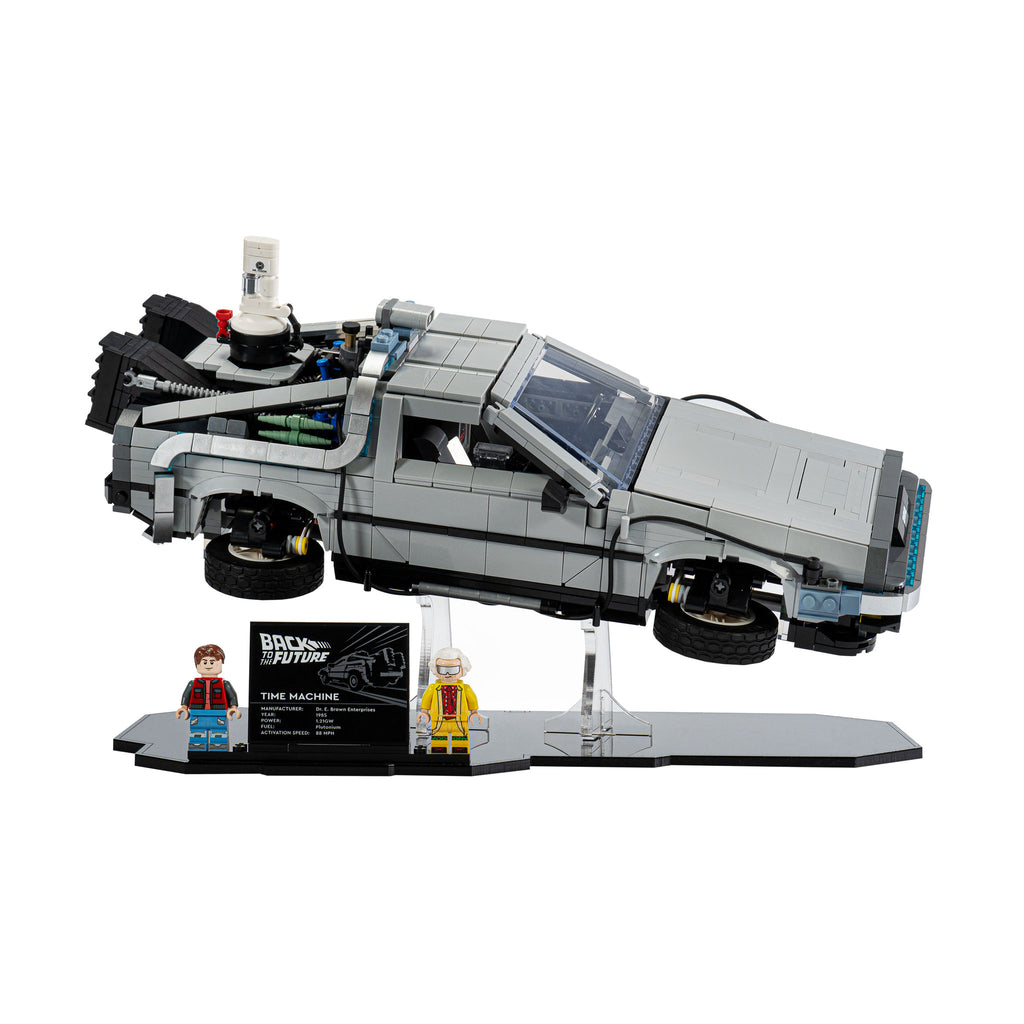 Display stand for LEGO® Back to the Future Time Machine (10300