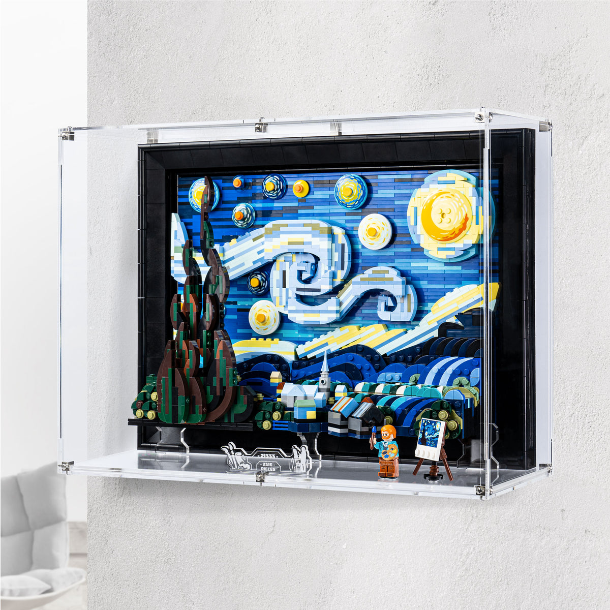 LEGO Ideas Vincent Van Gogh The Starry Night, Unique 3D Wall Art for Home  Décor or Table Display with Artist Minifigure, Creative Building Crafts Set  for Adults, 21333 