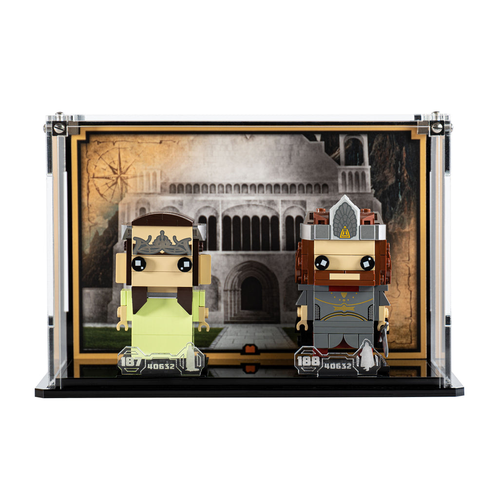 Display case for LEGO® Brickheadz: Aragorn™ & Arwen™ (40632) — Wicked Brick